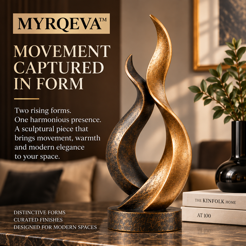 MYRQEVA™ Aureline Twin Flame Sculpture