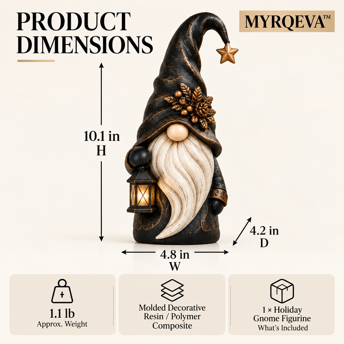 MYRQEVA™ Northwood Shadow Holiday Gnome