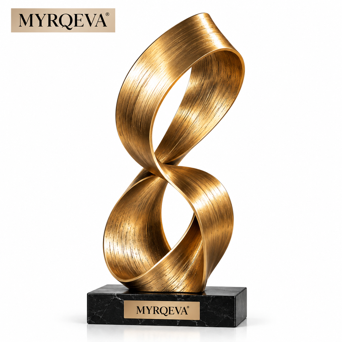 MYRQEVA™ Gilded Drift Ribbon Sculpture