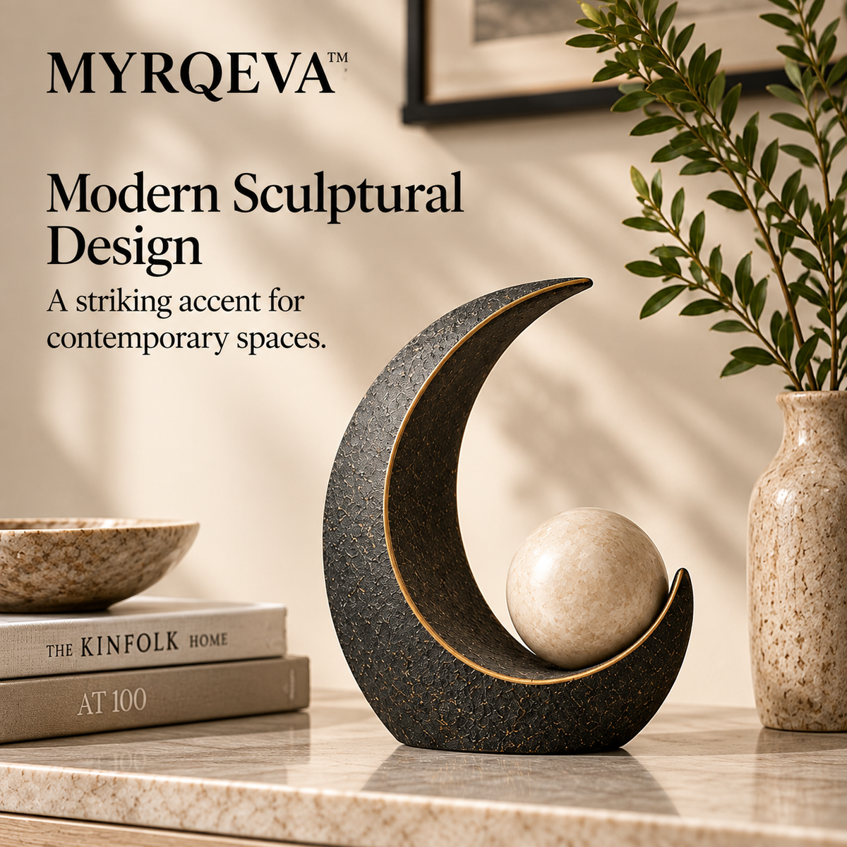 MYRQEVA™ Solstice Arc & Orb Sculpture