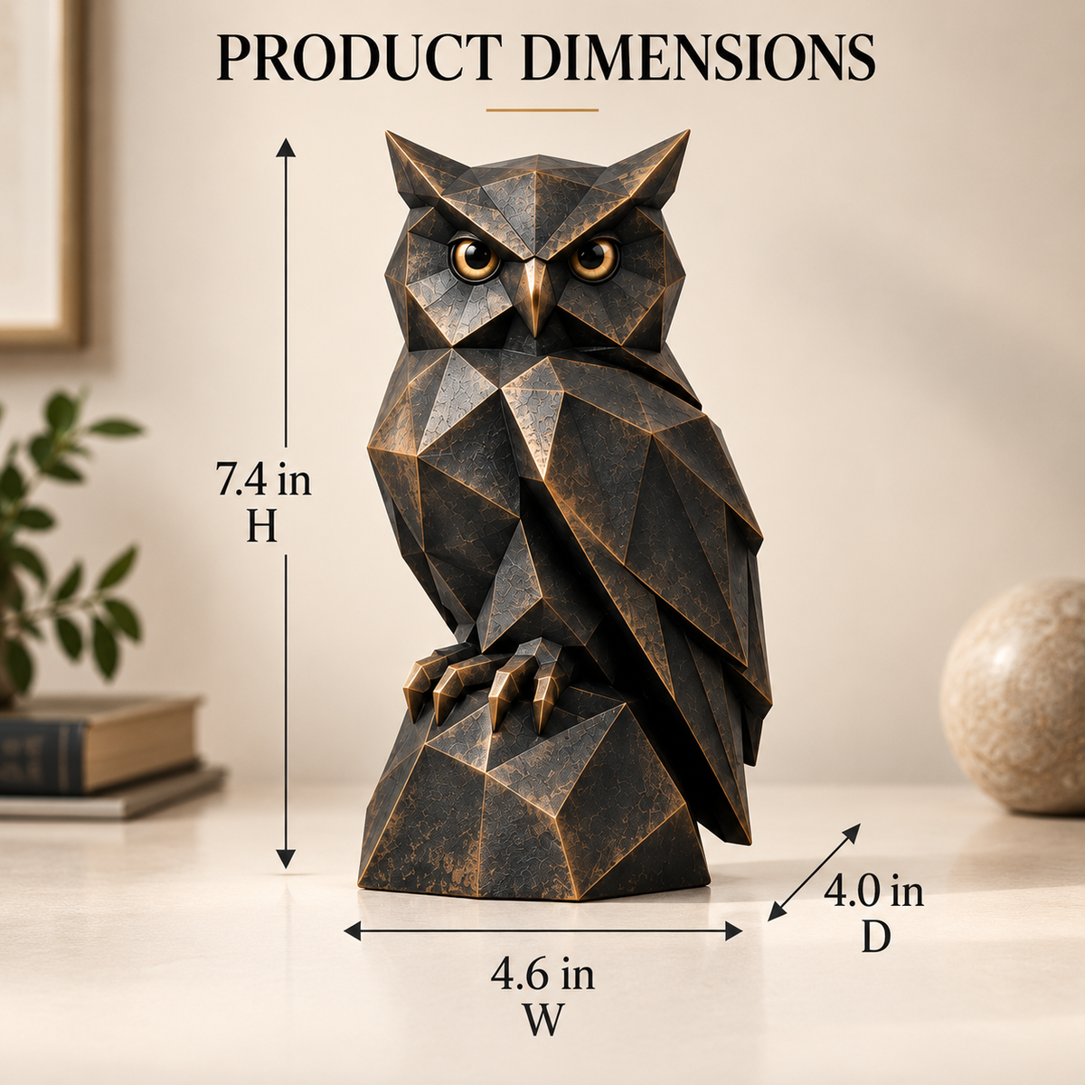 MYRQEVA™ Nightwing Faceted Owl