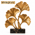 MYRQEVA™ Golden Crown Ginkgo Tree Sculpture - Plant-gold-plated Leaf Desktop Decoration