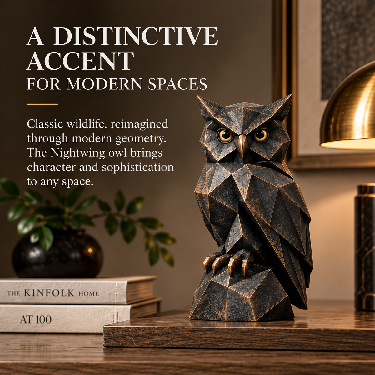 MYRQEVA™ Nightwing Faceted Owl