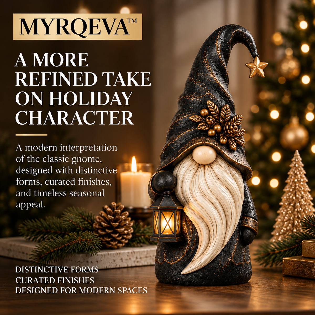 MYRQEVA™ Northwood Shadow Holiday Gnome