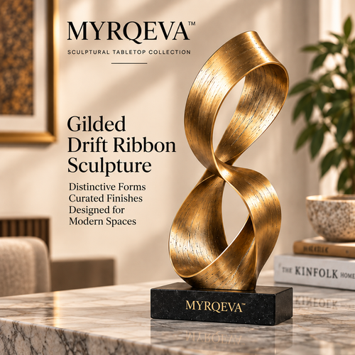 MYRQEVA™ Gilded Drift Ribbon Sculpture